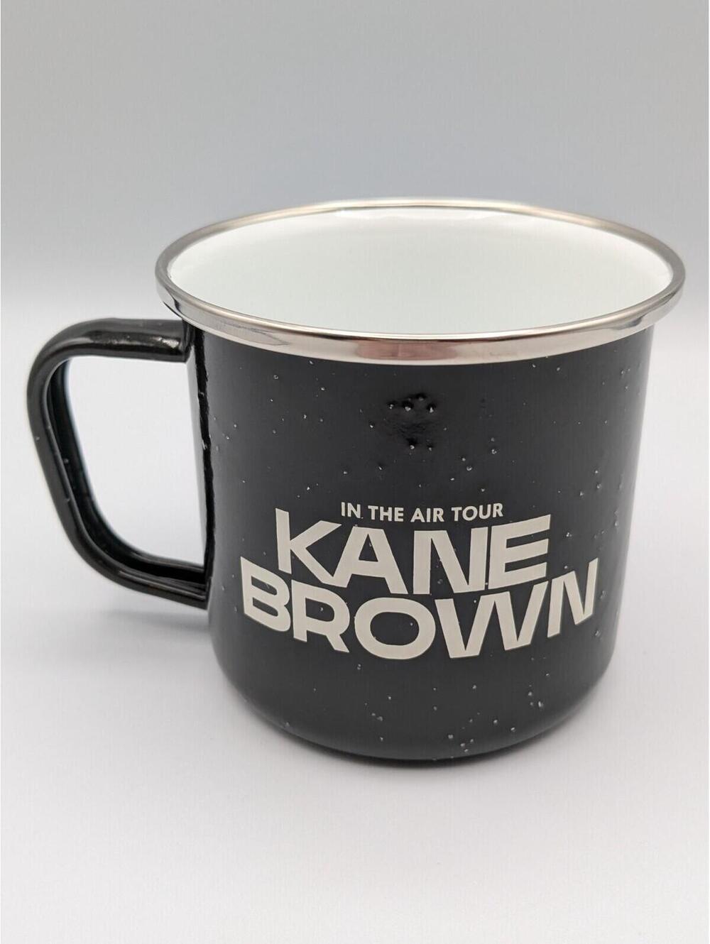 Kane Brown In the Air Tour Mug - Enamel, Black & White - New